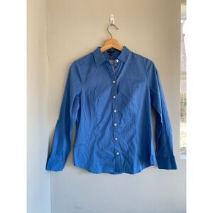 NWT Ann Taylor Blue Dress Shirt Size 8 Petite